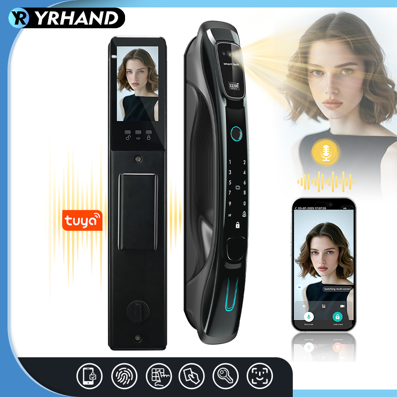 Letter Opener Brass - Smart Lock 3D-Gesichtserkennung Handvenen-Fingerabdruck WiFi APP
