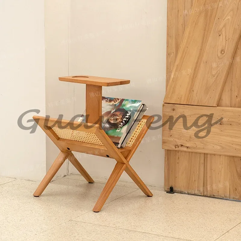 Stilvolles Massivholz-Rattan-A – Magazine Holder Rack Bewertung und Preis