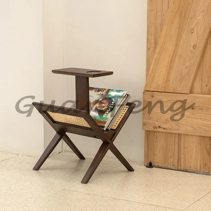 Stilvolles Massivholz-Rattan-A – Magazine Holder Rack Bewertung und Preis