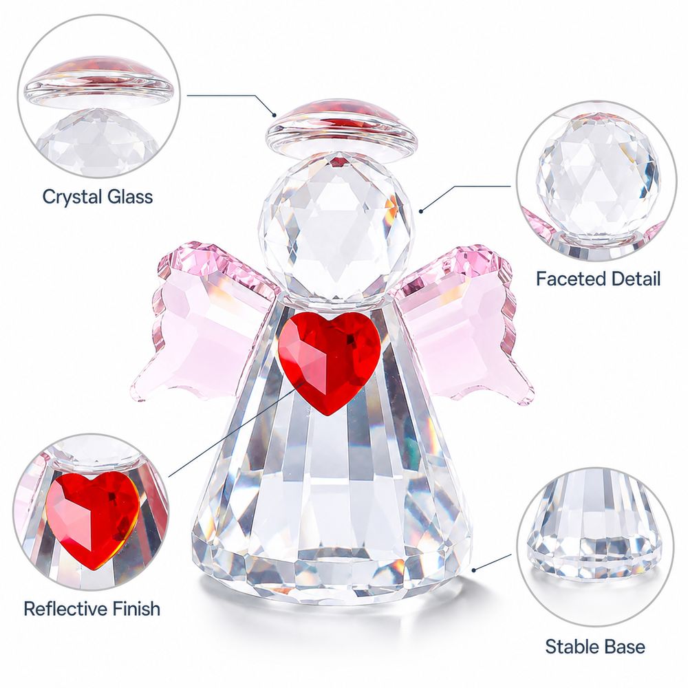 Neue Kristallengel-Figur mit F – Paper Weight Crystal Bewertung und Preis